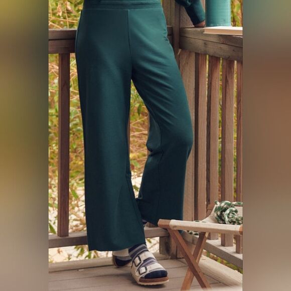 Spiritual Gangster Green Wide Leg Pants Sz Small Dark Green NEW! - Picture 1 of 13